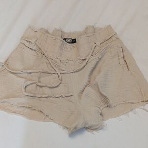 Rewash High Waist Cream Women Shorts
